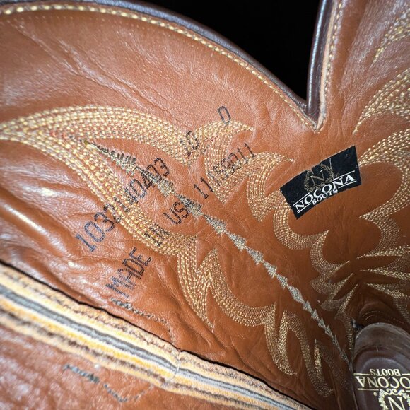 Nocona Burnished Tan Nile Hornback Croc. Cowboy Boots in Men\'s size 10D/10.5D main image 10